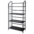 4 Tier Metal Book Shelf - Black