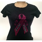 Breast Cancer Burnout Tee, Large