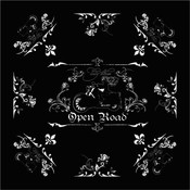 Black and WhiteLady Biker and OpenRoad Bandana