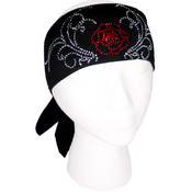 Red Rose Rhinestone Head Wrap(Pack of 10)