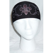 Light Purple Fleur-De-Lis Rhinestone Headwrap