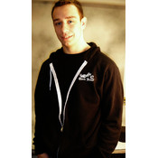 Open Road Zip-Up Black/White Hoodies, X-Large