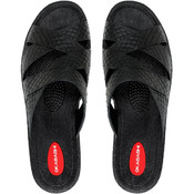 Women's Cross Strap- slip on shoe, black