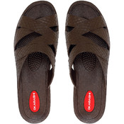 Women's Cross Strap slip on shoe, brown