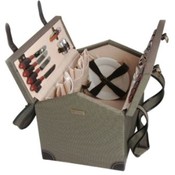 Wooden Picnic Basket for 4