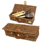 Willow BBQ basket with 3pcs BBQ tools.
