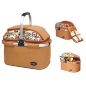 Aluminum Framed Picnic Cooler Basket for 4 Persons