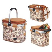 Aluminum Framed Picnic Cooler Basket for 2 Persons
