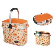 Aluminum Framed Picnic Cooler Basket (Empty)