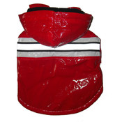 Red - Reflecta Glow Pvc Raincoat - SM