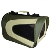 Green Folding Zippered Sporty Mesh Pet Carrier -MD