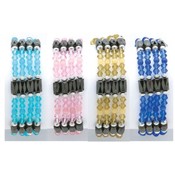36" Magnetic Lariats with Colorful Beads