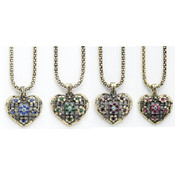Heart Crystal Necklaces 18"