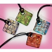 Glass Necklace Diamond Shape