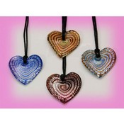 Glass Necklace Heart Shape
