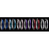 Colorful Hoop Earrings-Silver Plated