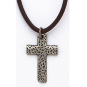 Leather Cord Cross Necklace