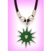 Sun Mood Necklace with Black Cord