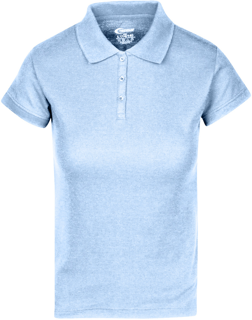 Wholesale Premium Light Blue Juniors Polo Shirts Size S