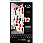 Deluxe Shower Curtain with Matching Hooks-Twister Circles