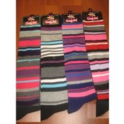 Ladies Striped Knee Hi Socks