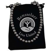 Imprintable Charcoal Glass Pearl Necklace