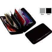 Premium RFID Blacking Aluminum Wallet - Black
