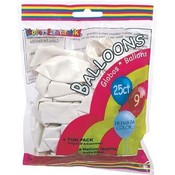 Helium Balloon White 25Ct