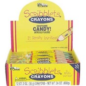 Scribblet Crayon W/Candy 2 Oz Display Wholesale Bulk