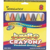 Jumbo Crayons 8 Ct Wholesale Bulk