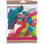 Helium Balloon Metlic Asst10Ct