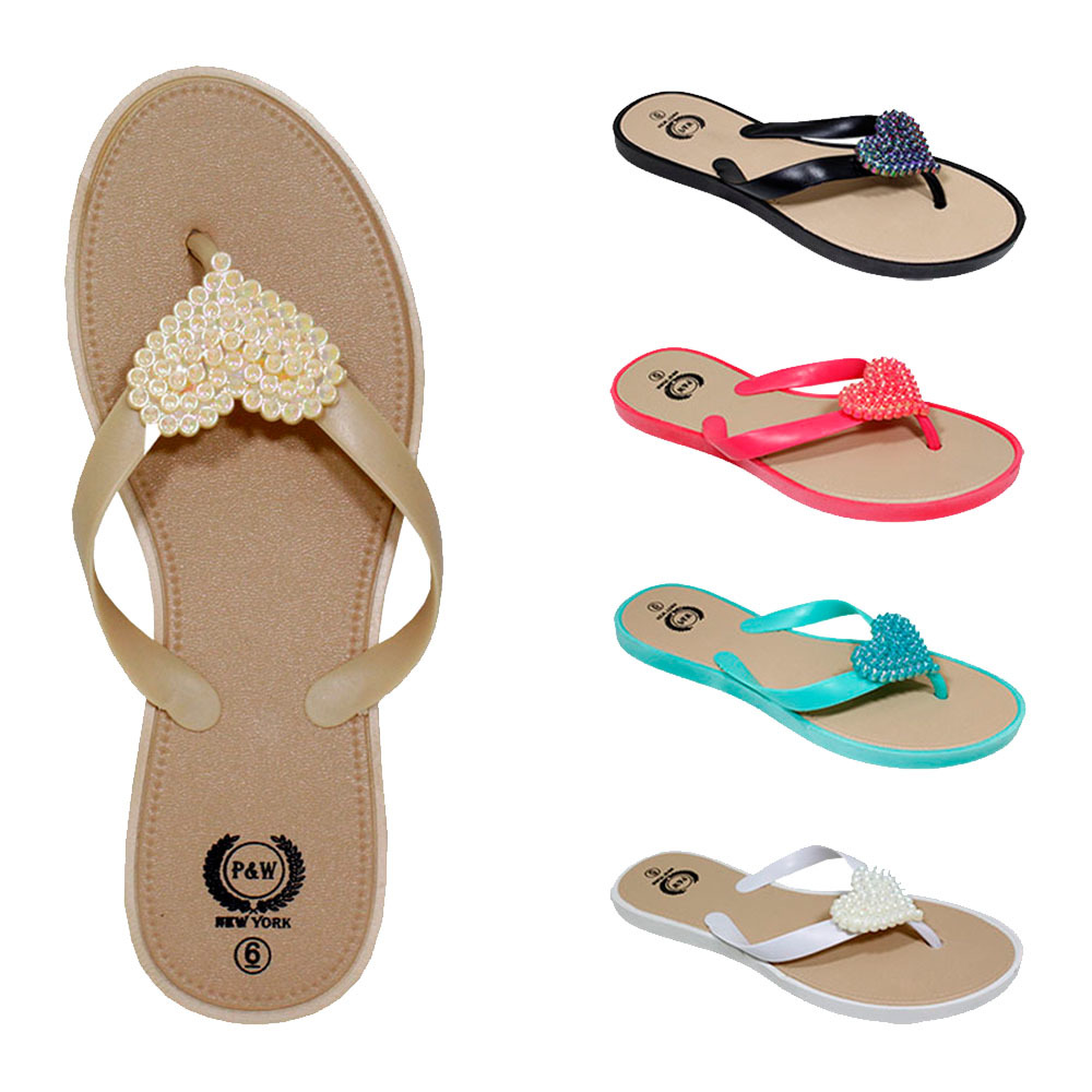 Wholesale Women's Heart Jelly Flip Flops DollarDays