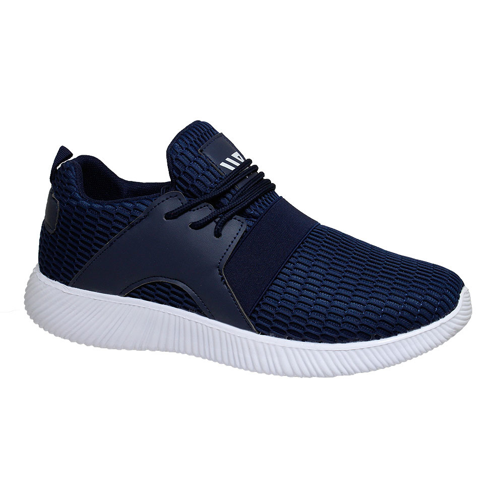 white and navy sneakers