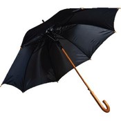 RainWorthy 48" Black Luxury Wood Umbrella