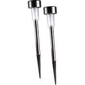 Ruff &amp; Ready Stainless Steel Solar Yard Light Set - Pack of 2 Lights