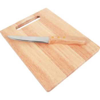 Wholesale KitchenWorthy Rubberwood Cutting Board & Knife(10x.33)