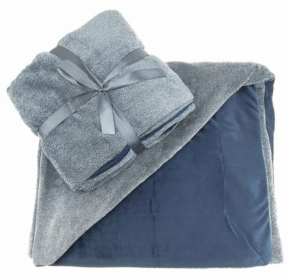 Wholesale Reversible Ultra Plush Blanket - Denim(12x.86)