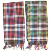 Ladies Designer Look Plaid Square Shaped Scarf