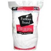 Mens Famous Brand 3 pk White Briefs