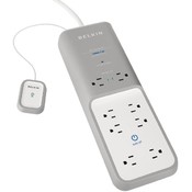 8-Outlet Energy-Saving Surge Protector with Timer