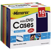 Memorex 10Pk Mini Color Dvd Cases