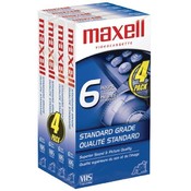 Maxell 4Pk High Quality VHS Video Tape Wholesale Bulk