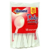 Diamond Daily Super Strong 18 Count Soup Spoons