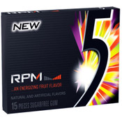 Wrigley's 5 RPM Fruit Flavor Sugar Free Gum