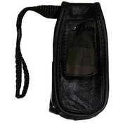 Samsung E715 Cellular Phone Black Leather Case