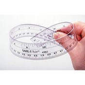 Safe-T 12 Inch Plastic View-Thru Ruler