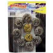 Imperial 10 Pack Stainless Steel Scouring Pads