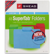 Smead 48 Count 1/3 Cut SuperTab Letter Size Folder Wholesale Bulk