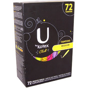 U By Kotex 72 Count Regular Tampons
