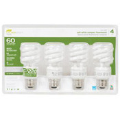 Ecosmart 4 Pk 14 Watt (60 W) Soft White CFL Bulbs